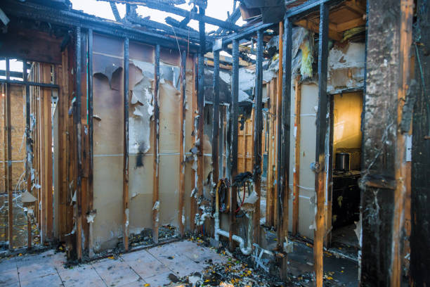 Professional Fire Damage Restoration technician working in Owings Mills, MD